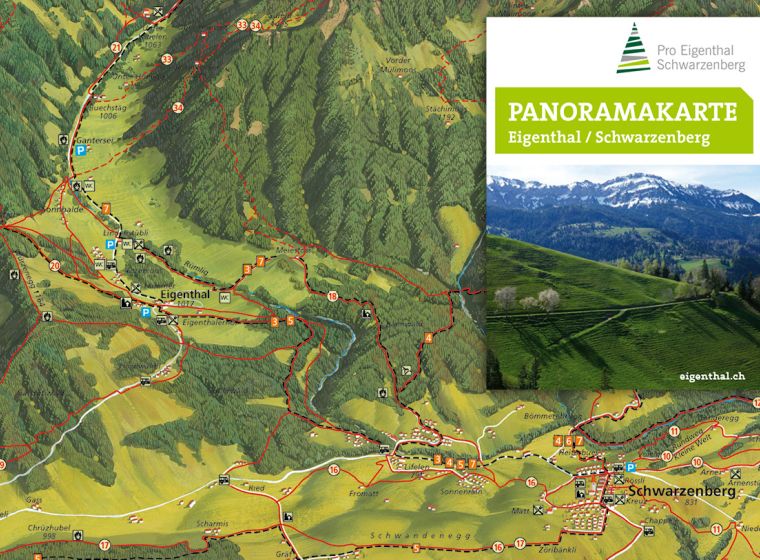 Panoramakarte Eigenthal Schwarzenberg